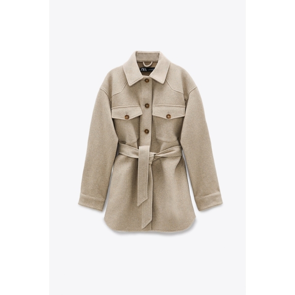 Zara belted shirt jacket - Picture 16 of 17
